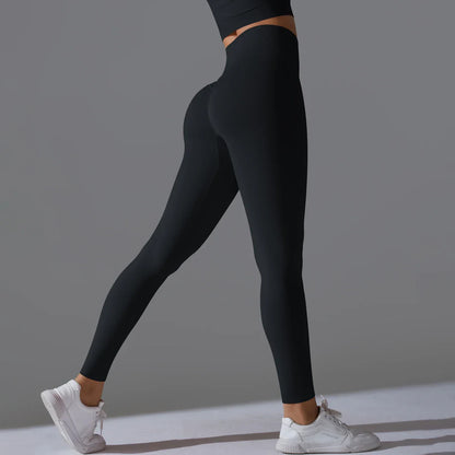 Women's Seamless Yoga Leggings – High Waist Tummy Control, Scrunch Butt Lifting Gym Workout & Outdoor Sports Fitness Pants