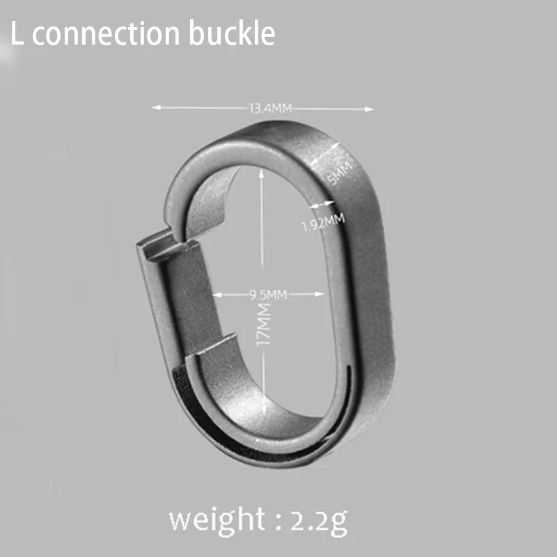 Titanium Alloy Quick Detach Keychain Ring - Mini EDC Car Key Connector Buckle & Key Ring Accessory