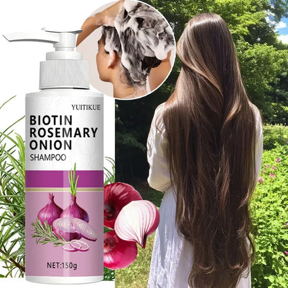 Biotin Rosemary Onion Shampoo - Strengthening Hair Care Formula for Root Support, Moisture & Thicker Looking Hair