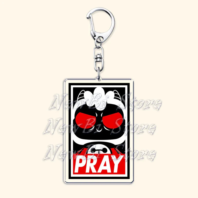 Funny Dark Video Game Sheep Keychain – Cute Lamb & Goat Bag Accessory Gamer Gift