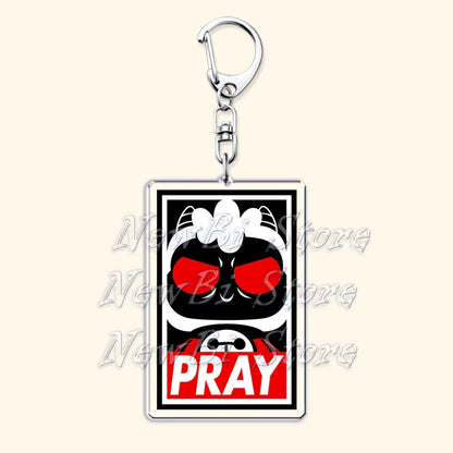 Funny Dark Video Game Sheep Keychain – Cute Lamb & Goat Bag Accessory Gamer Gift