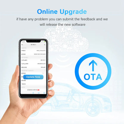 CarPlay & Android Auto Wireless Adapter — Compatible with Toyota, Mazda, Nissan, Camry, Suzuki, Subaru, Citroen, Audi, Mercedes, Kia, Ford, Opel with Spotify & Bluetooth