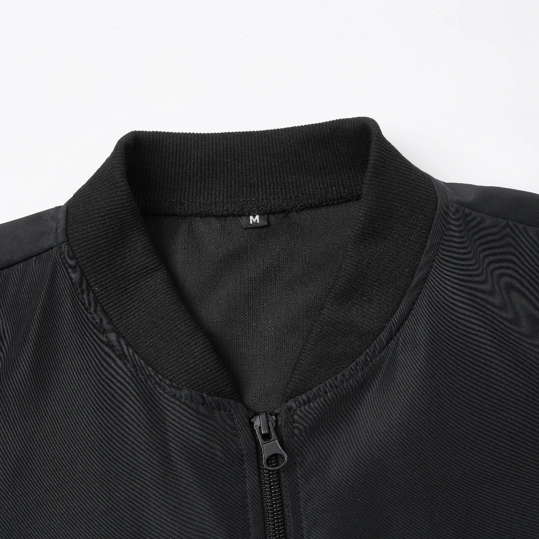 2024 Men's Spring Autumn Jacket – Short Loose Baseball Collar, Solid Color, Business Casual Thin Coat