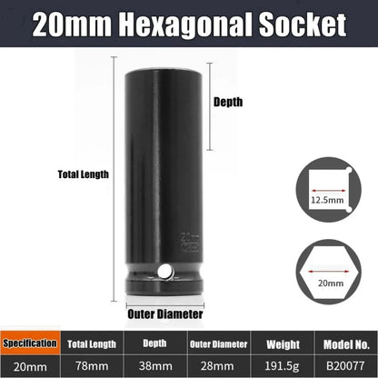 1/2-Inch Drive Impact Socket Set - 10-Piece 6-Point Metric Carbon Steel Sockets with Storage Case