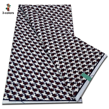 African Real Wax Print Fabric - 100% Cotton Soft Ankara Pagne Material for Dresses