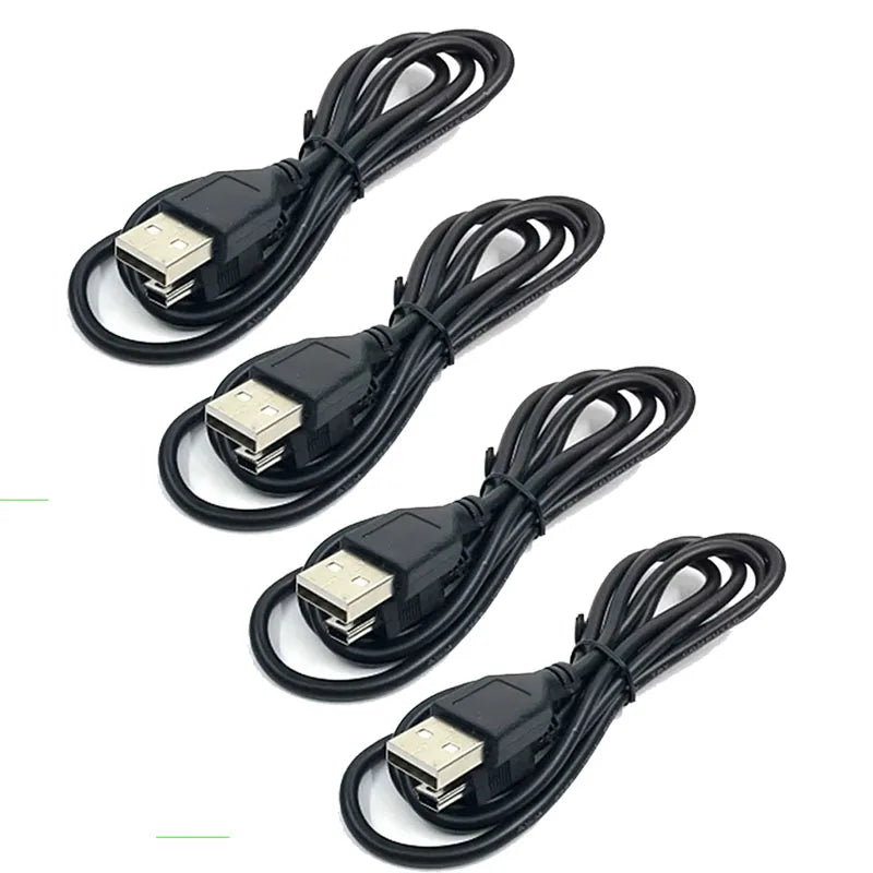 USB 2.0 Male A to Mini B 5-Pin Charging Cable for Digital Cameras Data Transfer & Power Cord Mini USB Charger Cable 1-5 Pack High Speed Sync Cable