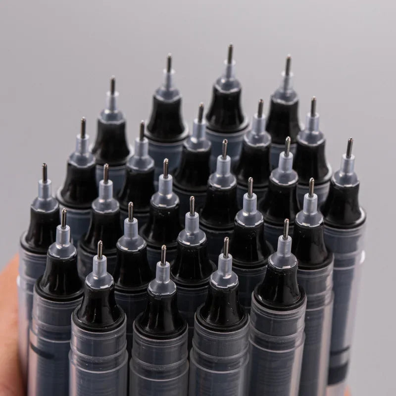 10pcs Needle Tip Gel Pens - High Quality Liquid Ink Ballpoint Pens for School Office Writing & Kawaii Stationery