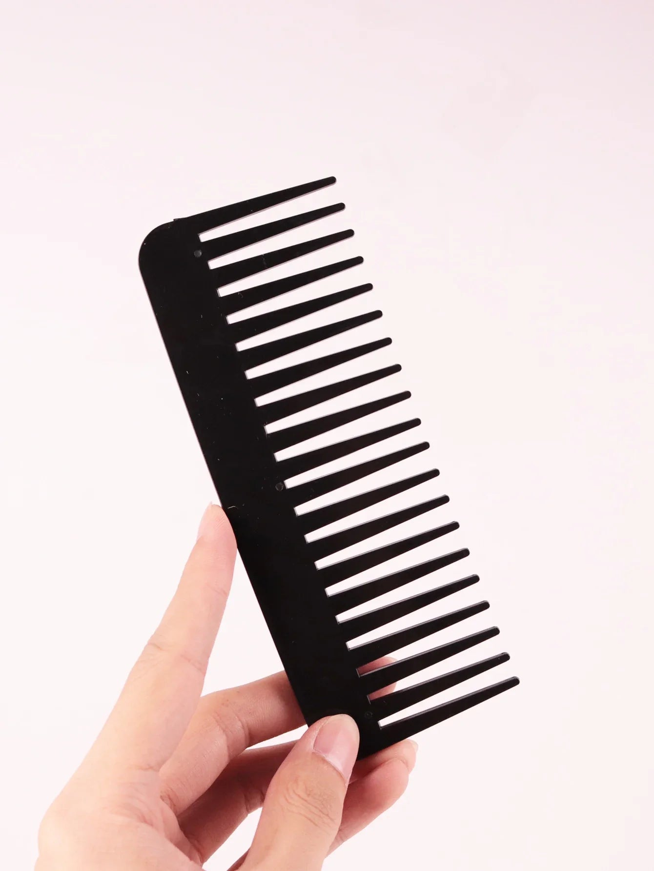 Thick Plastic Heat-Resistant Salon Comb – Anti-Static Long & Wide Tooth Comb for Real Hair Wigs