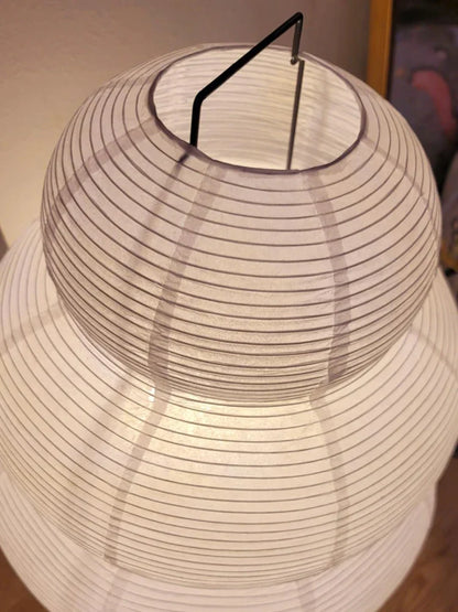 Japanese Style LED Rice Paper Desk Lamp – Tricolor Dimming Home Art Decoration for Living Room, Hotel, Bedroom & Bedside Night Light