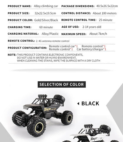1:12 RC Off-Road 4WD Monster Truck – High-Speed 20Km/h All-Terrain Remote Control Car for Adults & Beginners