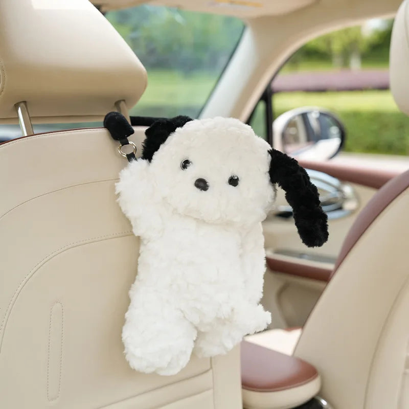 Cute Plush Car Tissue Holder - Universal Hanging Tissue Case for Vehicle & Home Decor