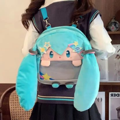 Cute Fufu Miku Ita Bag Backpack - Large Capacity Kawaii Anime Cosplay Bag for Girls, Concerts & Conventions