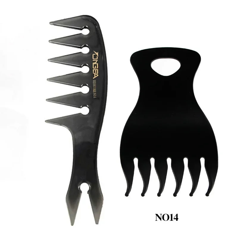 Men's Professional Wide Tooth Hair Comb & Brush – Barber-Grade Hair Styling Tool for Men