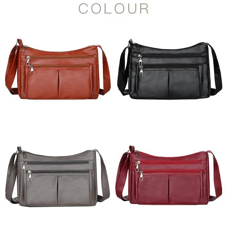 Women’s Korean Shoulder Bag - Luxury Style Soft Leather Versatile Crossbody Handbag