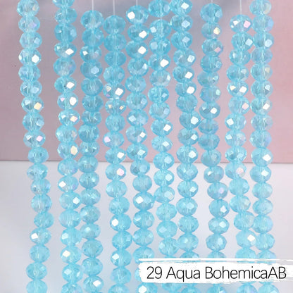 Austria Crystal Rondelle Beads - 2mm/4mm/6mm/8mm Faceted Glass Spacer Beads for DIY Jewelry & Bracelet Making