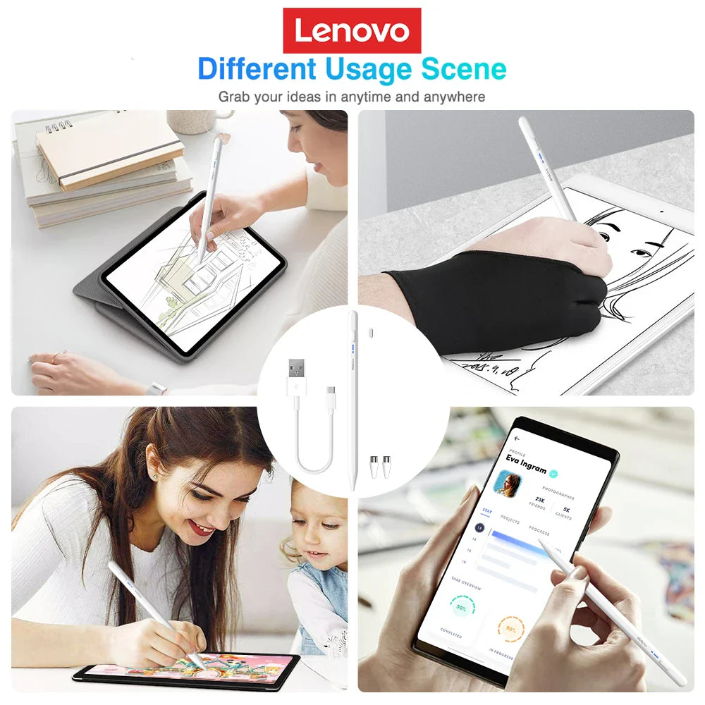 Lenovo Thinkplus BP16 Universal Stylus Pen – Touch Screen Pen for iOS, Android, Windows Tablets & Phones