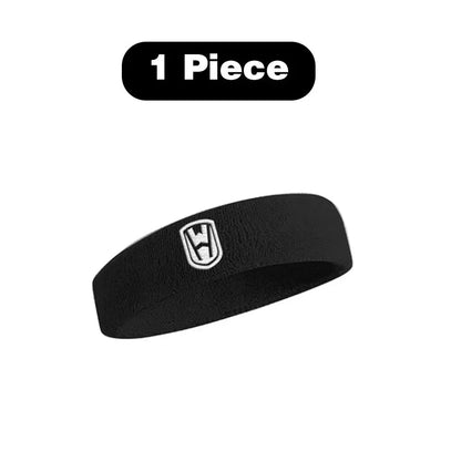 WOSWEIR Cotton Sports Headband - Elastic Sweatband for Basketball, Gym, Tennis & Fitness Activities