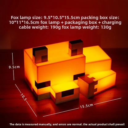 MC Game LED Creeper Night Lamp – Creative Block Button Light for Bedroom, Desk, and Bedside Decoration