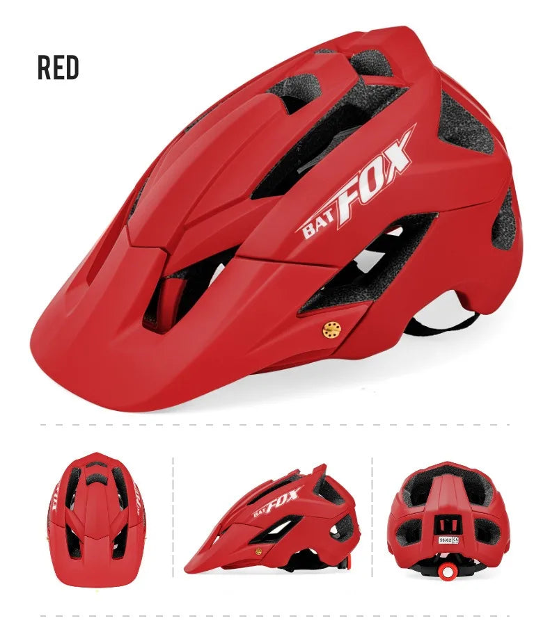 BATFOX Ultralight Bike Helmet – Molded Mountain & Road Helmet for Men, DH AM Cycling Equipment, Casco Ciclismo Bicicleta