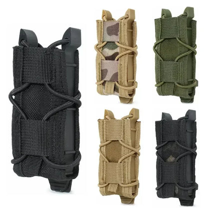 Tactical Molle Magazine Pouch - 9MM Pistol Mag & Flashlight Holder