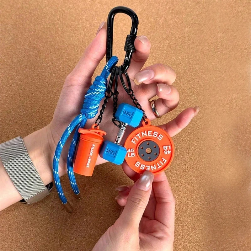 Fitness Keychain - Gym Lover Sports Charm for Workout Bags & Water Bottles