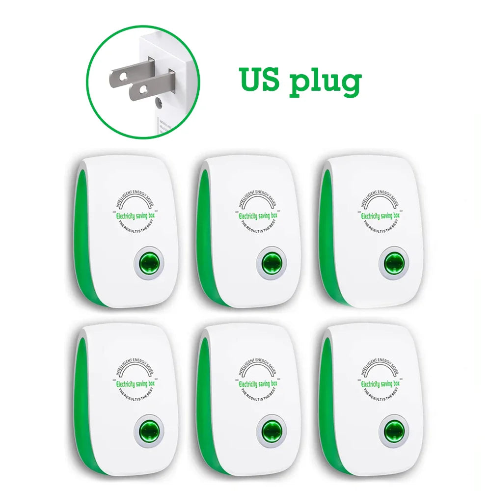 Smart Electricity Saving Box – US/EU Adapter, Intelligent Power Factor Saver for Home & Office Energy Cost Reduction