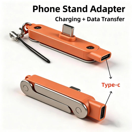 USB-C Phone Charging Holder - 240W Fast Charging OTG Adapter with Foldable Stand