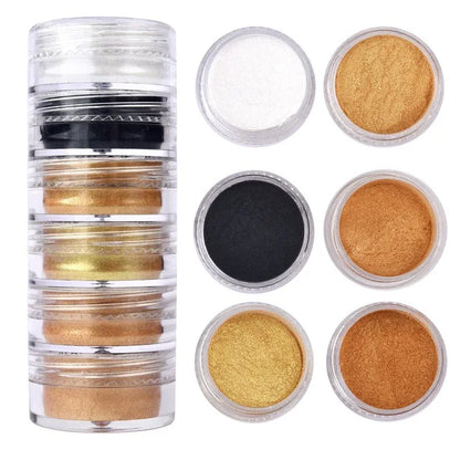 Crystal Clear Epoxy Resin Kit - AB Resin Glue with 6 Color Mica Powder for DIY Jewelry, Nail Art, Soap & Craft Casting