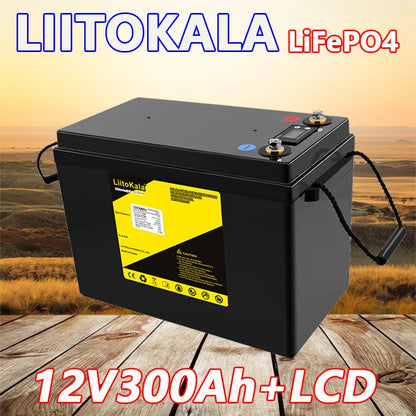 LiitoKala LiFePO4 Battery - 12V Lithium Battery 90Ah-300Ah For RV, Camper, Golf Cart, Off-Road & Off-Grid Power