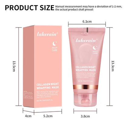 Collagen Jelly Cream – Hydrolyzed Overnight Peel-Off Facial Mask for Hydration & Firming