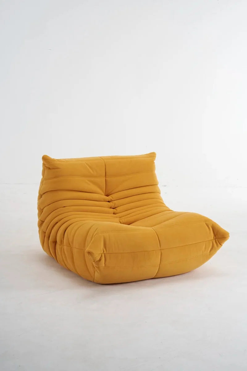 Caterpillar Togo Single Sofa – Tatami-Style Leisure Chair for Living Room or Bedroom, Reading & Relaxing Seat