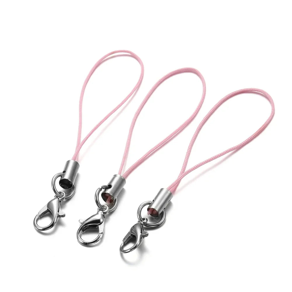 20/50/100PCS Lanyard Strap Cords - Lobster Clasp Rope Keychains for Charms, Pendants, Mobile Accessories & DIY Crafts