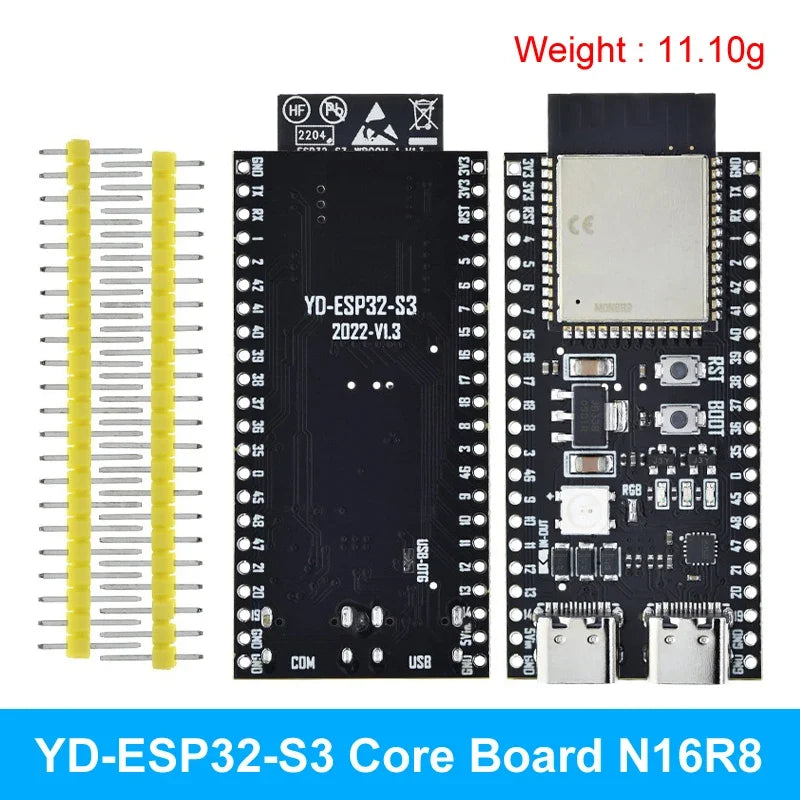 TZT ESP32 Development Board - Dual Type-C ESP32-S3 ESP32-C3 Module for Arduino & IoT Projects