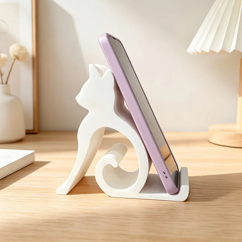 Cute Cat Phone & Tablet Holder - Universal Desktop, Bed & Car Stand
