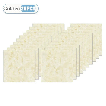 Self Adhesive Tile Wallpaper Stickers - 10/20/40PCS Waterproof 30x30cm Floor Decals for Kitchen, Bathroom & Home Decor