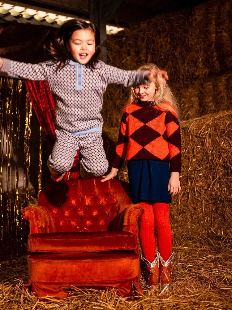 Kids Knit Sweater & Leggings Set - Warm Winter Baby Boy Girl Tops and Clothing Outfit Ages 2-10 Years