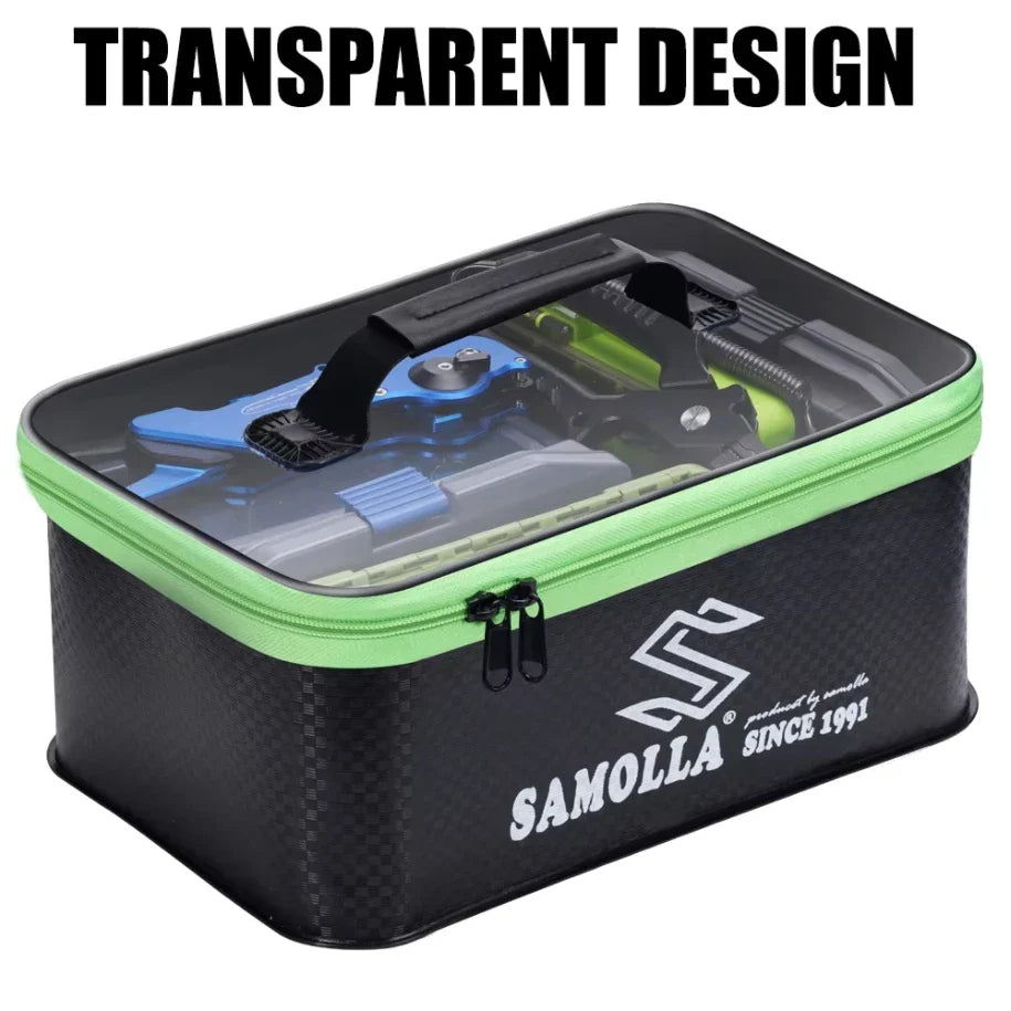EVA Thickened Waterproof Fishing Box Bag – Live Fish Bucket and Storage Case for Gear, Main/Sub Line, and Floats