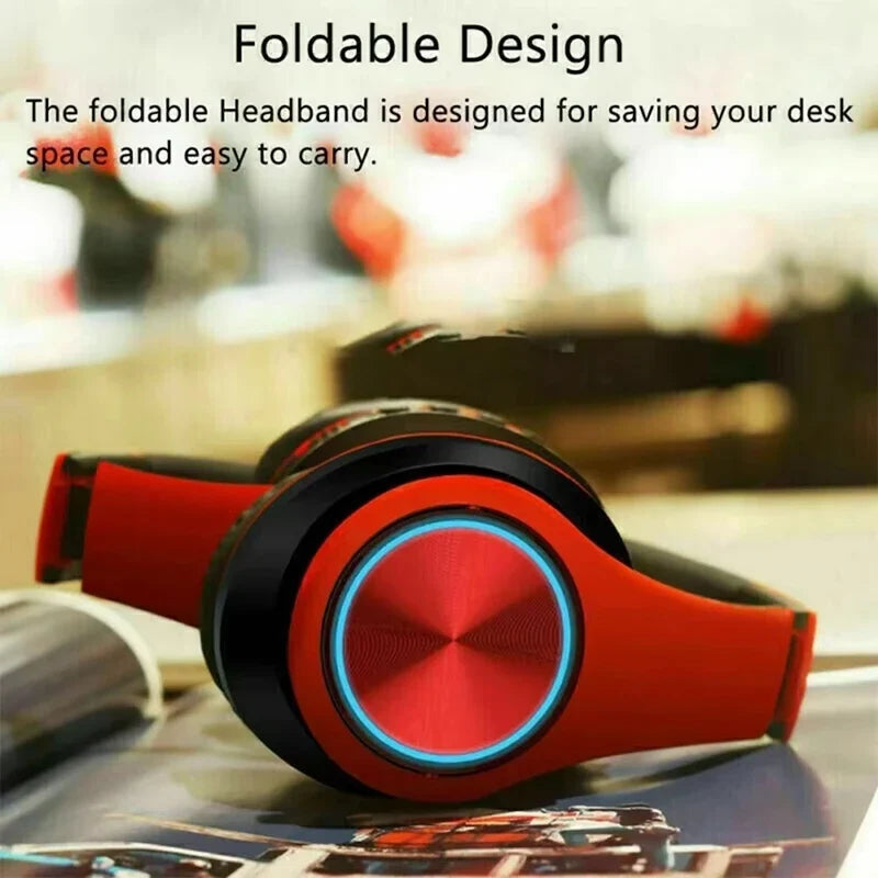 B39 Wireless Bluetooth Headphones - Noise Cancelling Stereo Headset with Microphone for Gaming & Sport