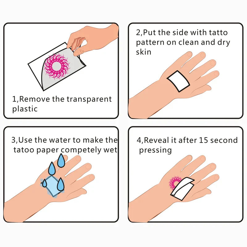 Large Anime Black Temporary Tattoo – Waterproof Curse Mark Body Art Sticker for Back & Waist, Unisex Fake Tattoo