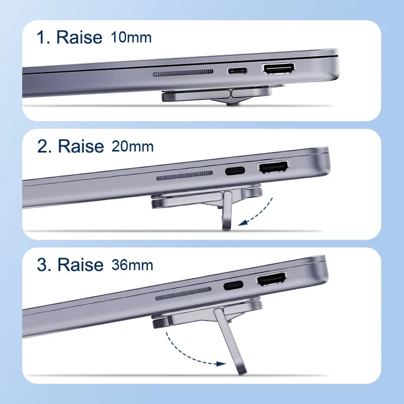 Hagibis Foldable Laptop Stand Riser with Cooling Design for MacBook Pro, Air & Universal Notebook Holder