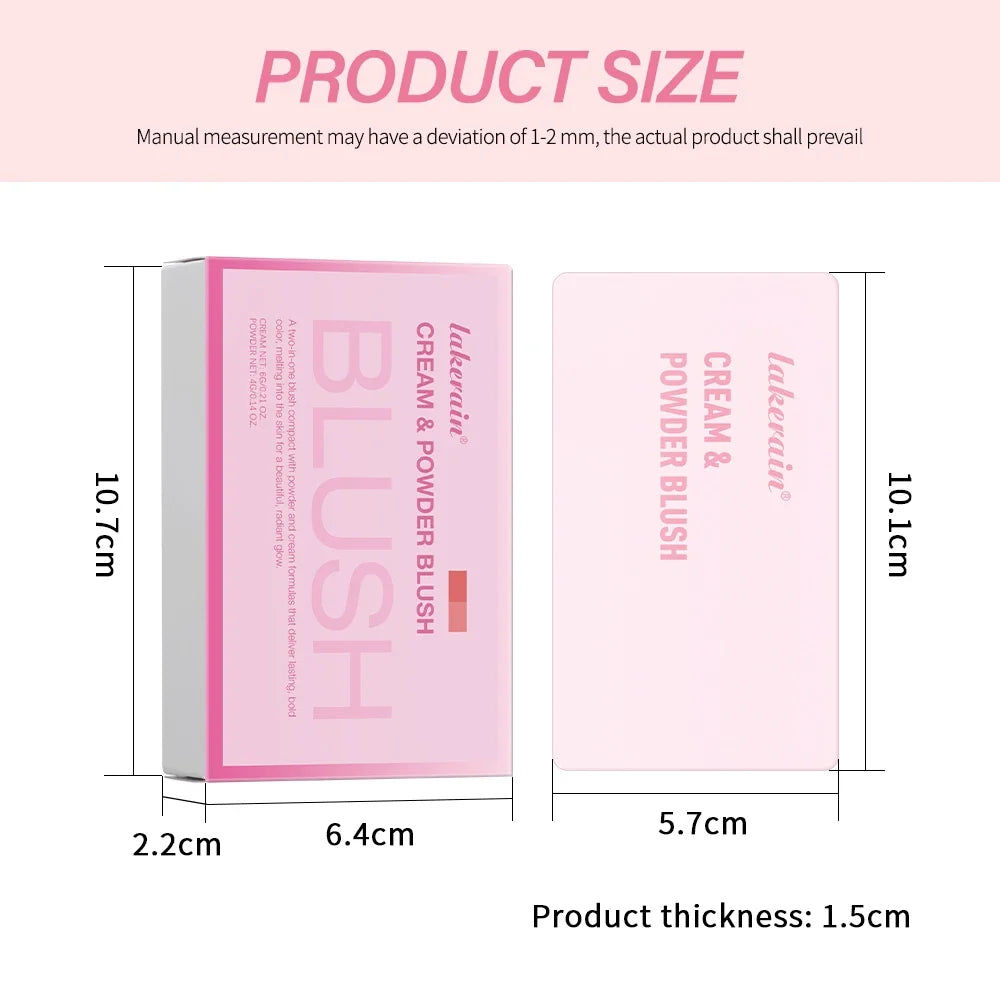 Juvia’s Blush Cream Powder Makeup - High Pigment Matte Rose Blush Duo with Long-Lasting Natural Finish Cosmetics