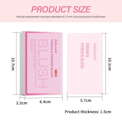 Juvia’s Blush Cream Powder Makeup - High Pigment Matte Rose Blush Duo with Long-Lasting Natural Finish Cosmetics