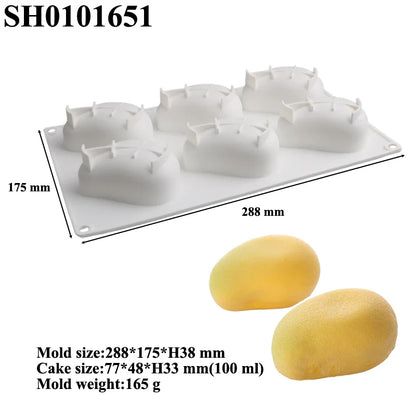 3D Mango Design Silicone Mousse & Cake Mold – French Fruit Dessert Bakeware, Chocolate Baking Tool