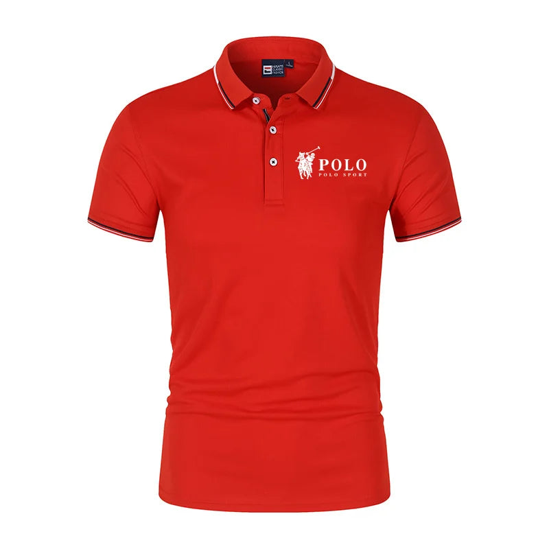Men's Premium Quick Dry Polo Shirt - Breathable Summer Casual Business Short Sleeve Polo