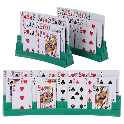Expandable 3-Layer Card Holder - Upgraded Plastic Playing Card Stand for Carnival Games and Easy Organization