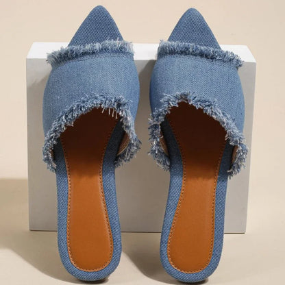 Women’s Summer Flats & Cowboy Sandals – Pointed Toe Flip Flops Casual Beach Dress Shoes
