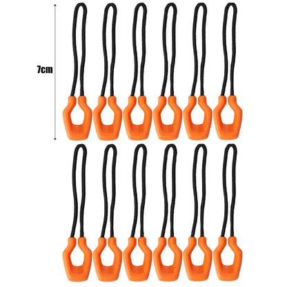 6/12PCS Zipper Pullers — Convenient Zipper Extensions for Jackets, Backpacks, Tents & Knapsack Accessories
