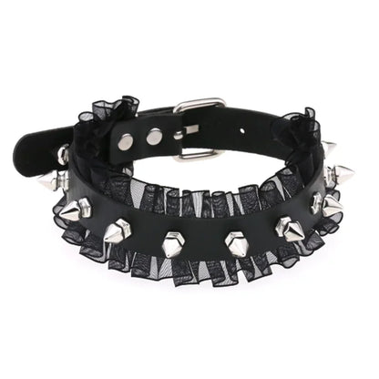 Harajuku Cosplay Rivet Star Punk Rock Gothic Collar — Sexy PU Leather Heart Cross Spike Choker Jewelry for Women