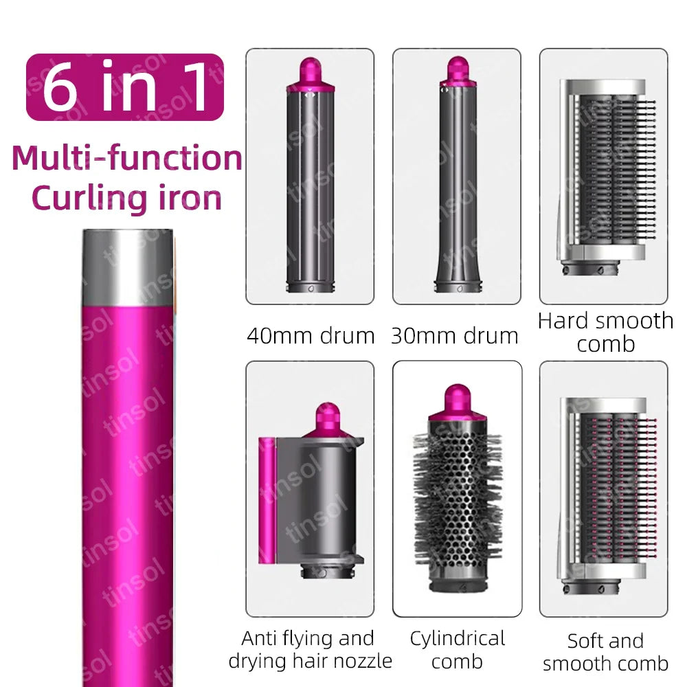 6-in-1 High-Speed Hair Styler - 110,000 RPM Ionic Hair Dryer & Automatic Curling Set