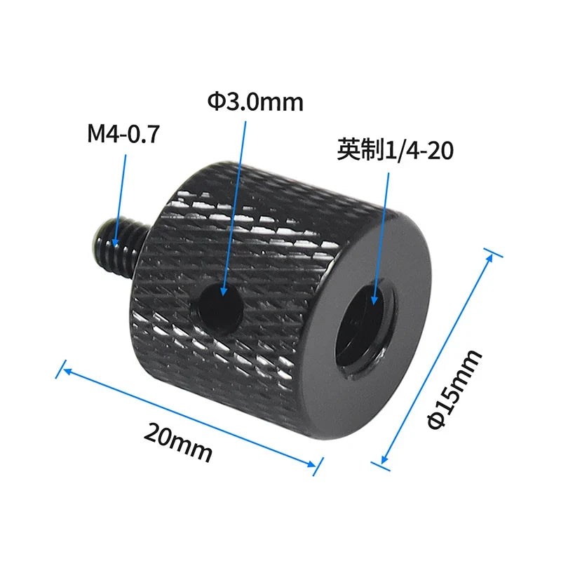 Reinforced Camera Screw Adapter - 1/4 to 3/8 Inch Male Female Thread Converter for Tripod Monopod Ball Head Light Bike Mount